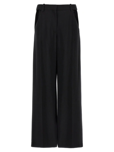 Fabiana Filippi Cut-out Wide-leg Tailored Trousers In Black