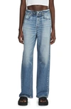 Rag & Bone Miramar Trompe L'oeil Low Rise Wide Leg Pants In Noosa