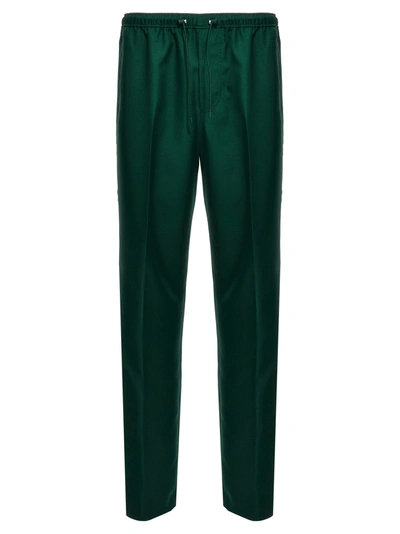 Lanvin Side Band Track Trousers In Green