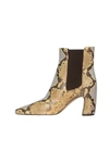 Tory Burch Banana Embossed Chelsea Ankle Boots In Washed Lavander Dark Brown