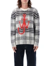 Jw Anderson Anchor Knit Jumper In Black/white