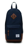 Herschel Supply Co Heritage Shoulder Bag In Navy/ Tan