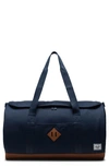 Herschel Supply Co Heritage Duffle Bag In Navy/ Saddle Brown