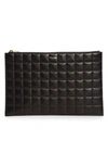 SAINT LAURENT QUILTED LEATHER TABLET POUCH