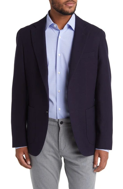 Hugo Boss Men's Wool Basketweave Two-button Sport Coat In Dark Blue