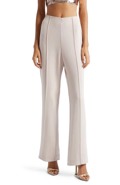 Cinq À Sept Brianna Slim Straight-leg Crepe Pants In Oyster