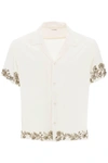 BODE BODE SILK SHIRT WITH FLORAL BEADWORKS