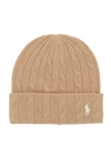 POLO RALPH LAUREN POLO RALPH LAUREN CABLE KNIT CASHMERE AND WOOL BEANIE HAT