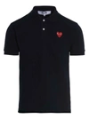 Comme Des Garçons Play Polo Shirt With Ribbed Collar And Straight Hem