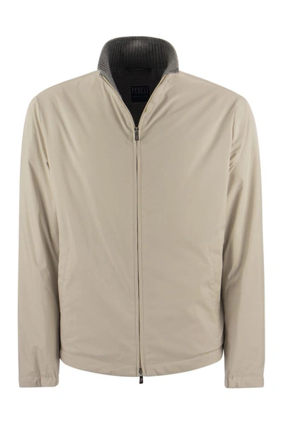 Fedeli Jacket In Cream/grey