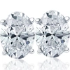 Pompeii3 2 Ct Lab Grown Oval Diamond Studs 14k White Gold Earrings In Multi