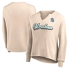 Fanatics Branded Oatmeal Seattle Kraken Go For It Notch Neck Waffle Knit Long Sleeve T-shirt In Oatmeal