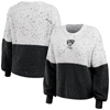 Wear By Erin Andrews Women's  White, Black Brooklyn Nets Color-block Pullover Sweater In White