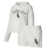 Concepts Sport Women's  Cream Chicago White Sox Fluffy Hoodie Top And Shorts Sleep Set In Cream