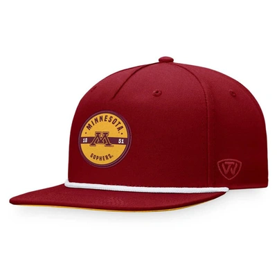 TOP OF THE WORLD TOP OF THE WORLD MAROON MINNESOTA GOLDEN GOPHERS BANK HAT