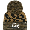 47 '47  BROWN CAL BEARS ROSETTE CUFFED KNIT HAT WITH POM