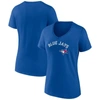 Fanatics Branded Royal Toronto Blue Jays Team Lockup V-neck T-shirt In Royal