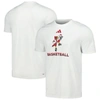 ADIDAS ORIGINALS ADIDAS  WHITE LOUISVILLE CARDINALS FADEAWAY BASKETBALL PREGAME AEROREADY T-SHIRT