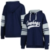 Starter Navy Dallas Cowboys Bump And Run Long Sleeve Hoodie T-shirt In Navy