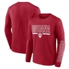 PROFILE PROFILE CRIMSON INDIANA HOOSIERS BIG & TALL TWO-HIT GRAPHIC LONG SLEEVE T-SHIRT