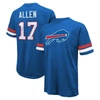 Majestic Men's  Threads Josh Allen Royal Distressed Buffalo Bills Name And Number Oversize Fit T-shir In Royal
