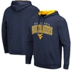 COLOSSEUM COLOSSEUM NAVY WEST VIRGINIA MOUNTAINEERS RESISTANCE PULLOVER HOODIE