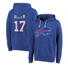 MAJESTIC MAJESTIC THREADS JOSH ALLEN ROYAL BUFFALO BILLS NAME & NUMBER TRI-BLEND PULLOVER HOODIE