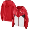 Wear By Erin Andrews Red Chicago Bulls Color-block Full-zip Hoodie In Red