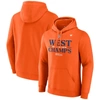 FANATICS FANATICS BRANDED  ORANGE HOUSTON ASTROS 2023 AL WEST DIVISION CHAMPIONS LOCKER ROOM PULLOVER HOODIE