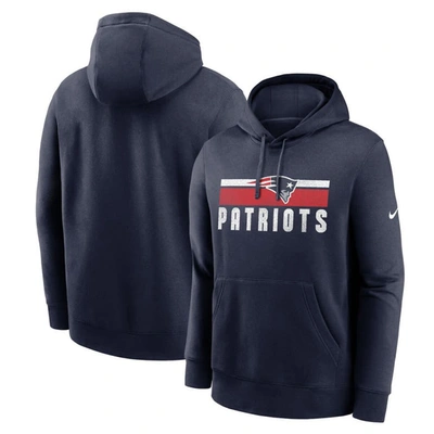 Nike New England Patriots Club Menâs  Men's Nfl Pullover Hoodie In Blue