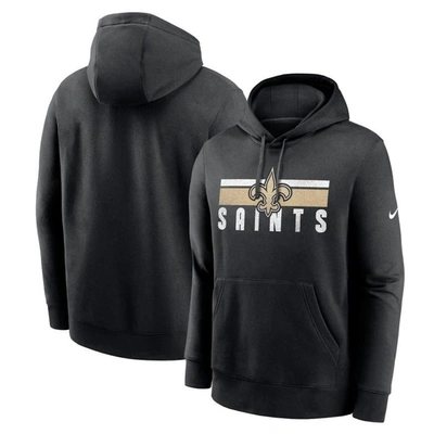 Nike New Orleans Saints Club Menâs  Men's Nfl Pullover Hoodie In Black