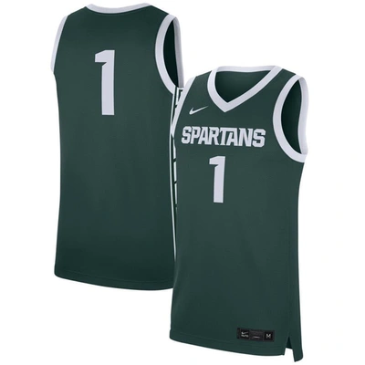 Nike Men's College Replica (michigan State) Basketball Jersey In Green