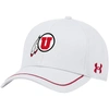 UNDER ARMOUR UNDER ARMOUR WHITE UTAH UTES BLITZING ACCENT ISO-CHILL ADJUSTABLE HAT
