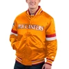 Starter Orange Tampa Bay Buccaneers Gridiron Classics Home Game Satin Full-snap Varsity Jacket In Orange