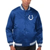 Starter Royal Indianapolis Colts Locker Room Satin Varsity Full-snap Jacket In Royal