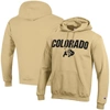 CHAMPION CHAMPION  GOLD COLORADO BUFFALOES STRAIGHT OVER LOGO POWERBLEND PULLOVER HOODIE
