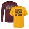 OUTERSTUFF YOUTH GOLD/MAROON ARIZONA STATE SUN DEVILS FAN WAVE T-SHIRT COMBO PACK