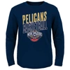Outerstuff Preschool Navy New Orleans Pelicans Showtime Long Sleeve T-shirt In Navy