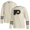 ADIDAS ORIGINALS ADIDAS CREAM PHILADELPHIA FLYERS AEROREADY PULLOVER SWEATER