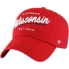 47 '47 RED WISCONSIN BADGERS SIDNEY CLEAN UP ADJUSTABLE HAT