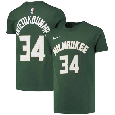 Nike Giannis Antetokounmpo Bucks Big Kids'  Nba T-shirt In Green