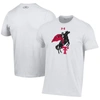 UNDER ARMOUR UNDER ARMOUR  WHITE TEXAS TECH RED RAIDERS THROWBACK MASKED RIDER PERFORMANCE COTTON T-SHIRT