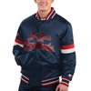 STARTER STARTER NAVY ST. LOUIS CARDINALS HOME GAME SATIN FULL-SNAP VARSITY JACKET