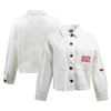 HYPE AND VICE HYPE AND VICE CREAM OHIO STATE BUCKEYES CORDUROY BUTTON-UP JACKET