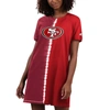 STARTER STARTER SCARLET SAN FRANCISCO 49ERS ACE TIE-DYE T-SHIRT DRESS