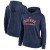 NIKE NIKE  NAVY HOUSTON ASTROS 2023 POSTSEASON AUTHENTIC COLLECTION DUGOUT FLEECE PULLOVER HOODIE