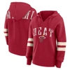 Fanatics Branded Red Miami Heat Bold Move Dolman V-neck Pullover Hoodie In Red