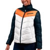 G-iii 4her By Carl Banks Women's  White, Navy Chicago Bears New Star Quilted Full-zip Jacket In White