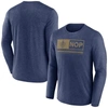 Fanatics Branded Heather Navy New Orleans Pelicans Three-point Play T-shirt In Heather Navy