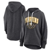 FANATICS FANATICS BRANDED HEATHER CHARCOAL PITTSBURGH PENGUINS LUX LOUNGE HELMET ARCH PULLOVER HOODIE